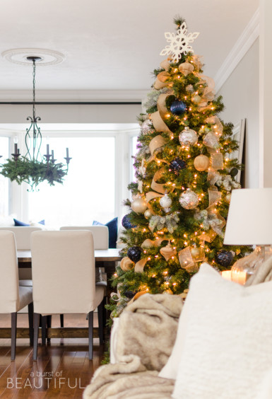 Navy and Gold Christmas Tree - Nick + Alicia