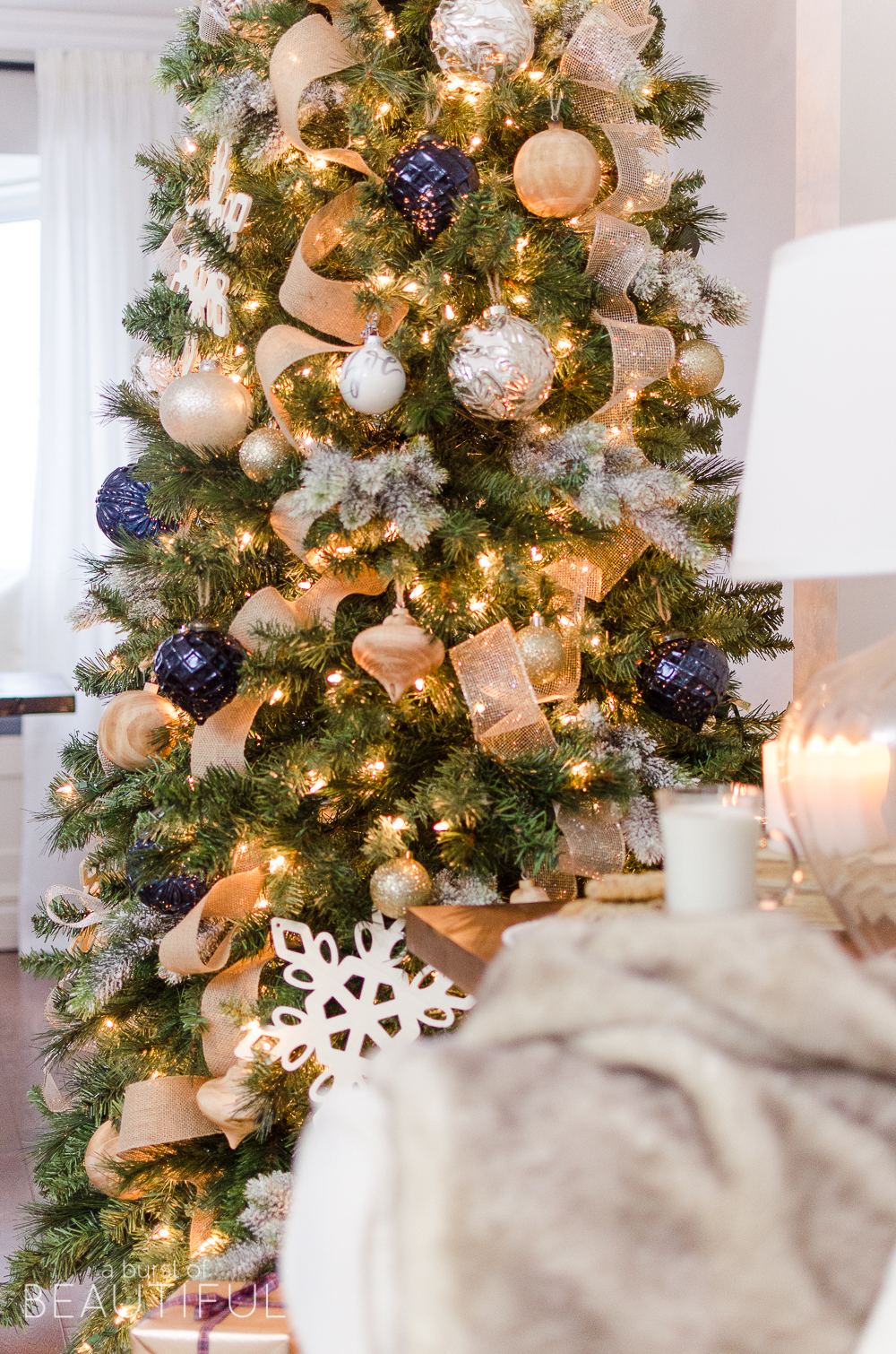 Navy and Gold Christmas Tree - Nick + Alicia