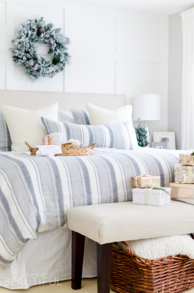 Cozy Neutral Christmas Bedroom - Nick + Alicia