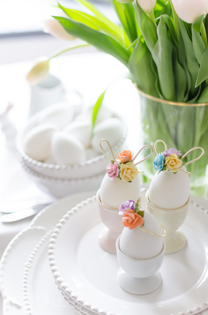 Easter Egg Decorating Idea | Mini Floral Bunny Ears - Nick + Alicia