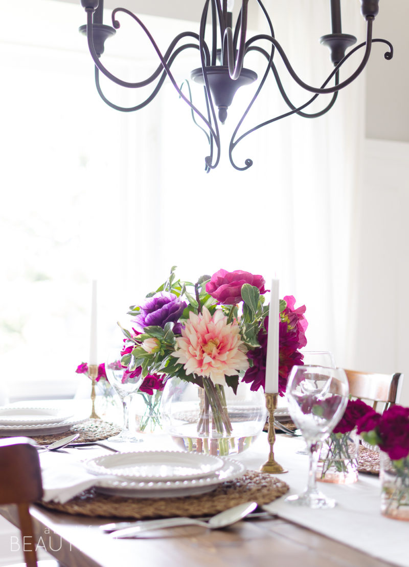 A Simple and Vibrant Mother's Day Table Setting - Nick + Alicia