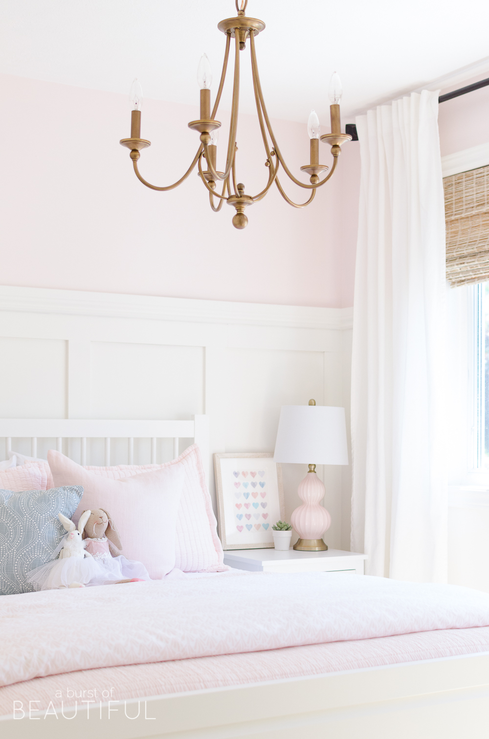 light pink girls bedroom