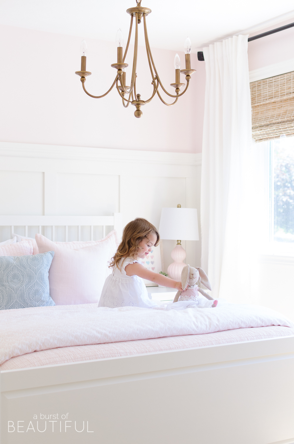 Sweet Pink and White Little Girl's Bedroom | Toddler Bedroom Reveal ...
