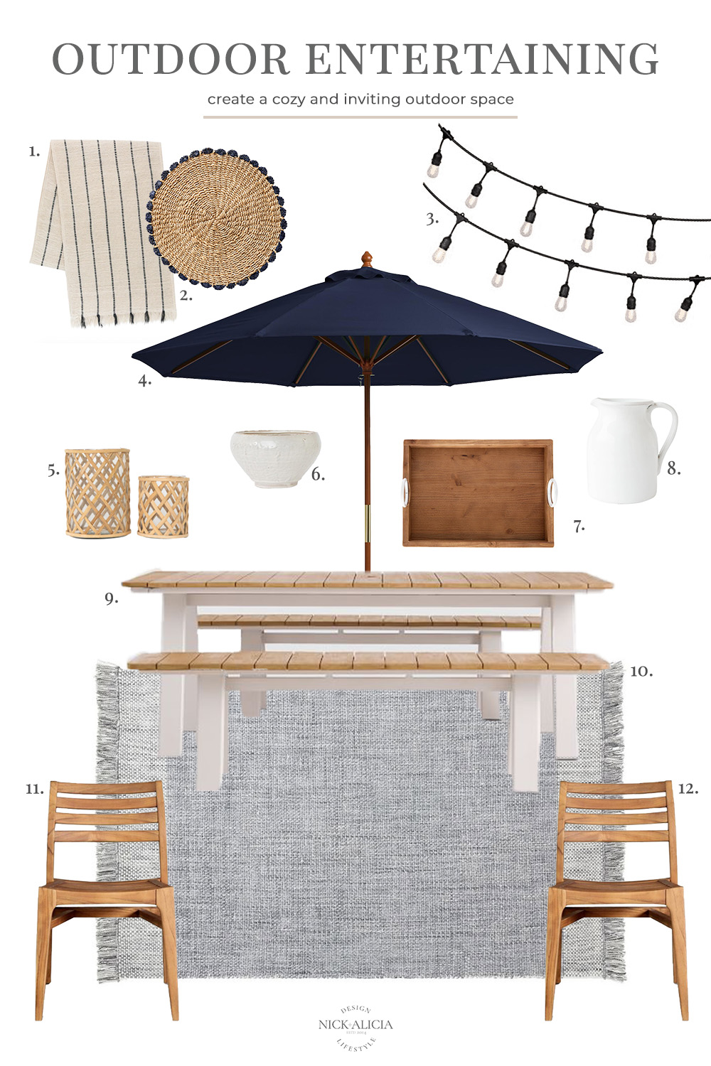 Coastal Inspired Outdoor Living Space Design Board Nick Alicia