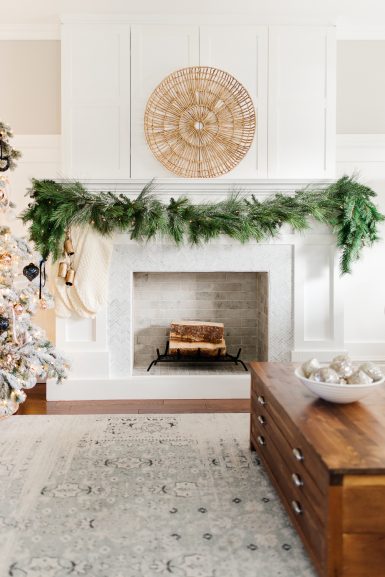 Step by Step Guide to Hanging Garland on a Mantel - Nick + Alicia