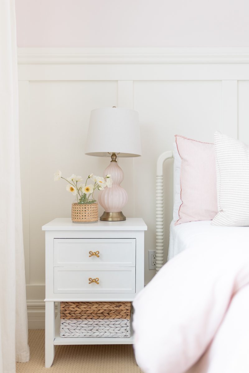 Sweet and Playful Kid's Bedroom in Shades of Pink and Blue - Nick + Alicia